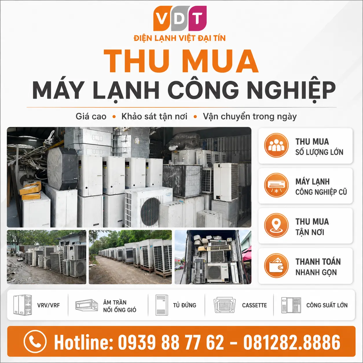 thu mua máy lạnh công nghiệp