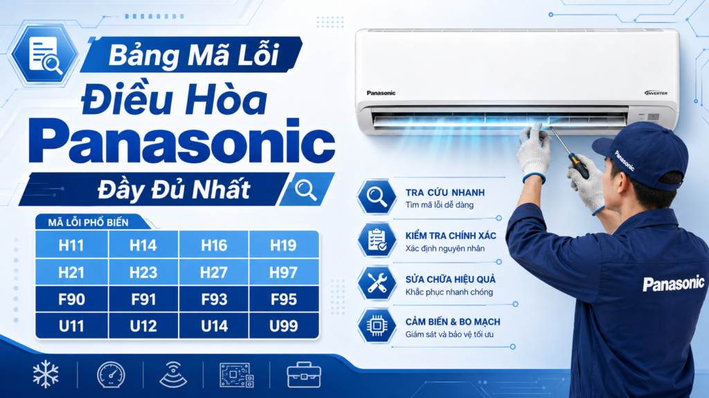 Bảng Mã Lỗi Điều Hòa Panasonic Đầy Đủ Nhất