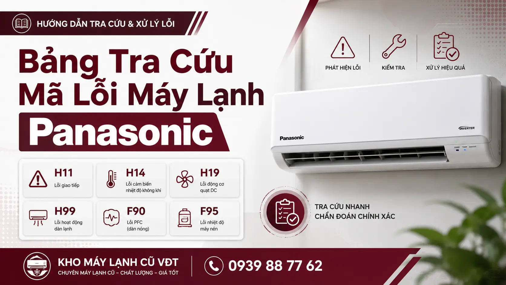Bảng Tra Cứu Mã Lỗi Máy Lạnh Panasonic