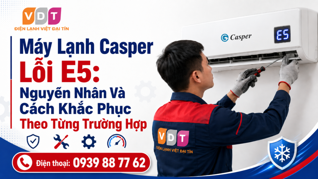Máy Lạnh Casper Lỗi E5- Nguyên Nhân Và Cách Khắc Phục Theo Từng Trường Hợp