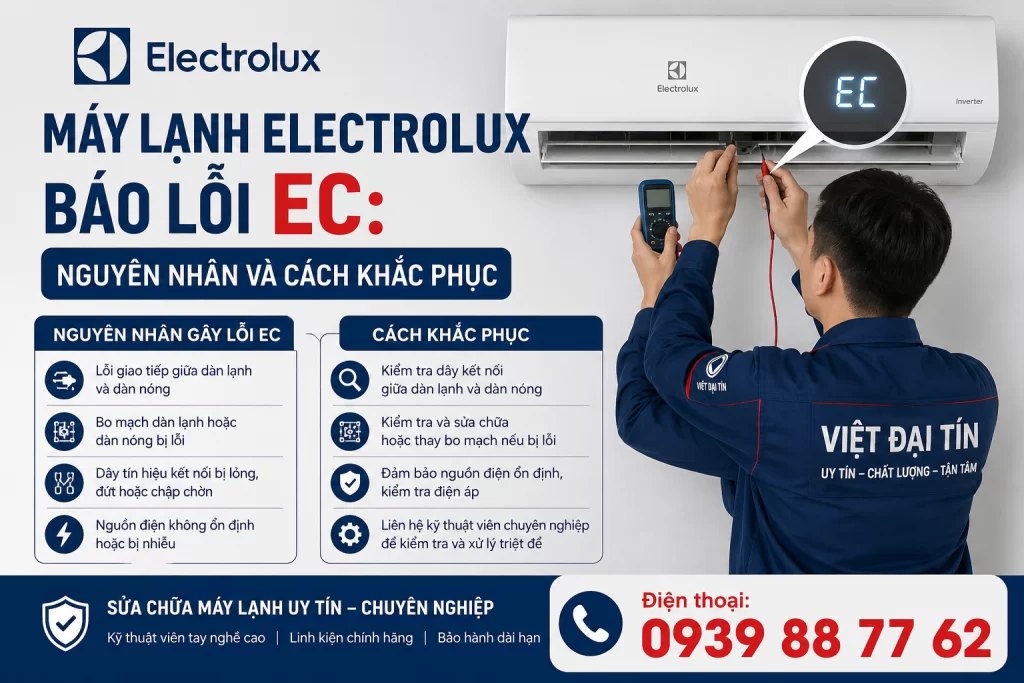 Máy Lạnh Electrolux Báo Lỗi EC