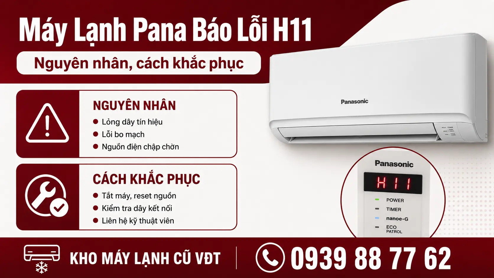 Máy Lạnh Pana Báo Lỗi H11: Nguyên Nhân, Cách Khắc Phục