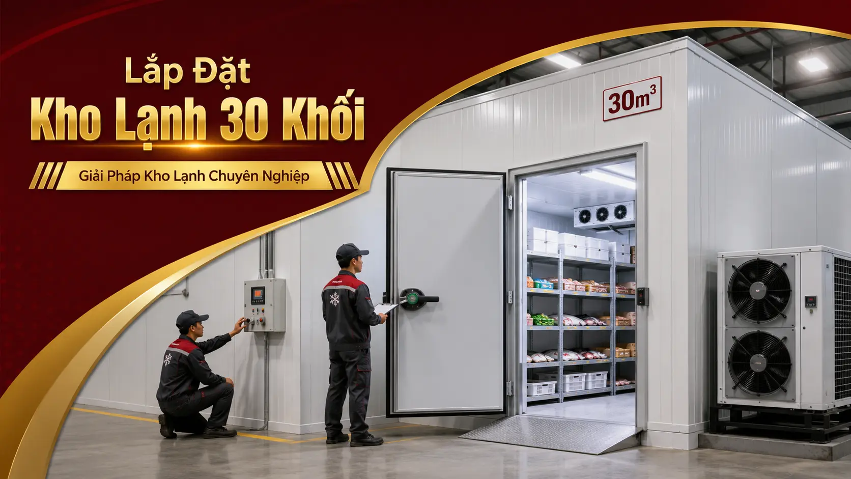 Lắp Đặt Kho Lạnh 30 Khối lắp đặt kho lạnh 30 khối