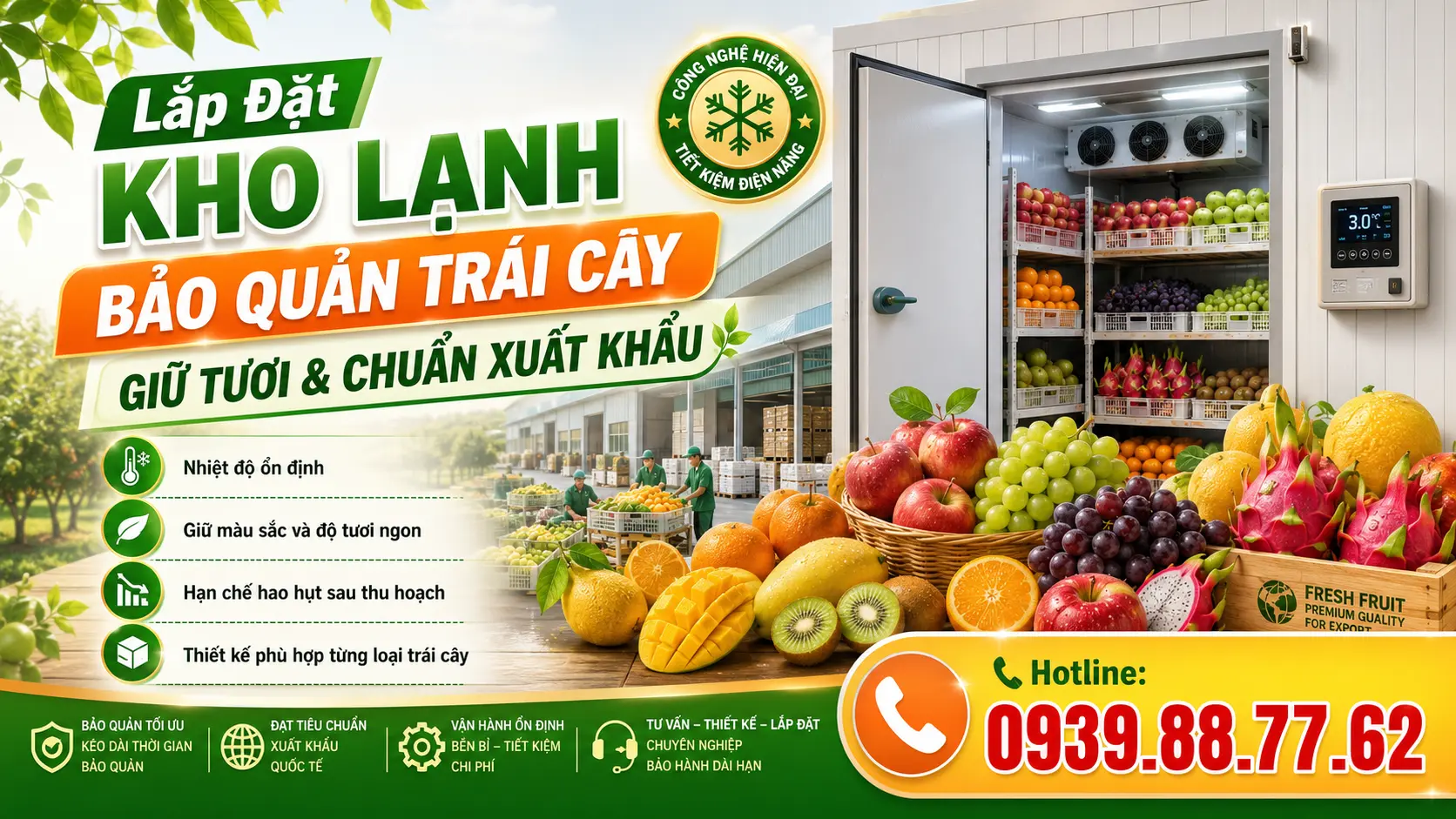 Lắp Đặt Kho Lạnh Bảo Quản Trái Cây Lắp Đặt Kho Lạnh Bảo Quản Trái Cây