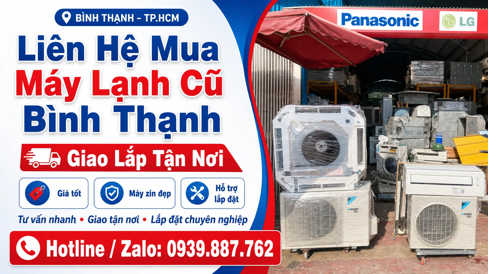 Liên hệ mua máy lạnh cũ Bình Thạnh