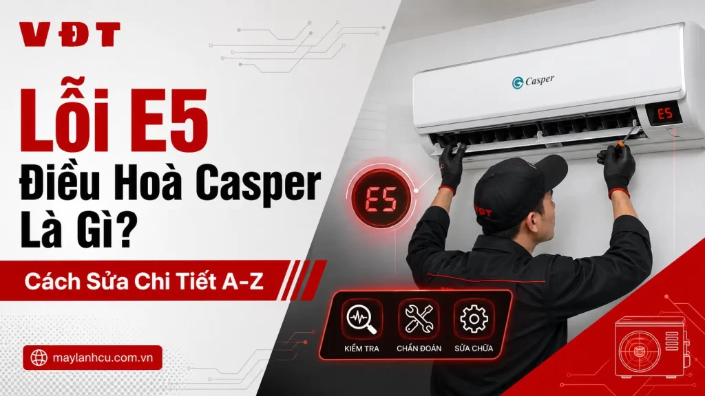 Lỗi E5 Điều Hoà Casper Là Gì? Cách Sửa Chi Tiết A–Z