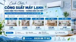 Cách Chọn Công Suất Máy Lạnh Theo Diện Tích Phòng
