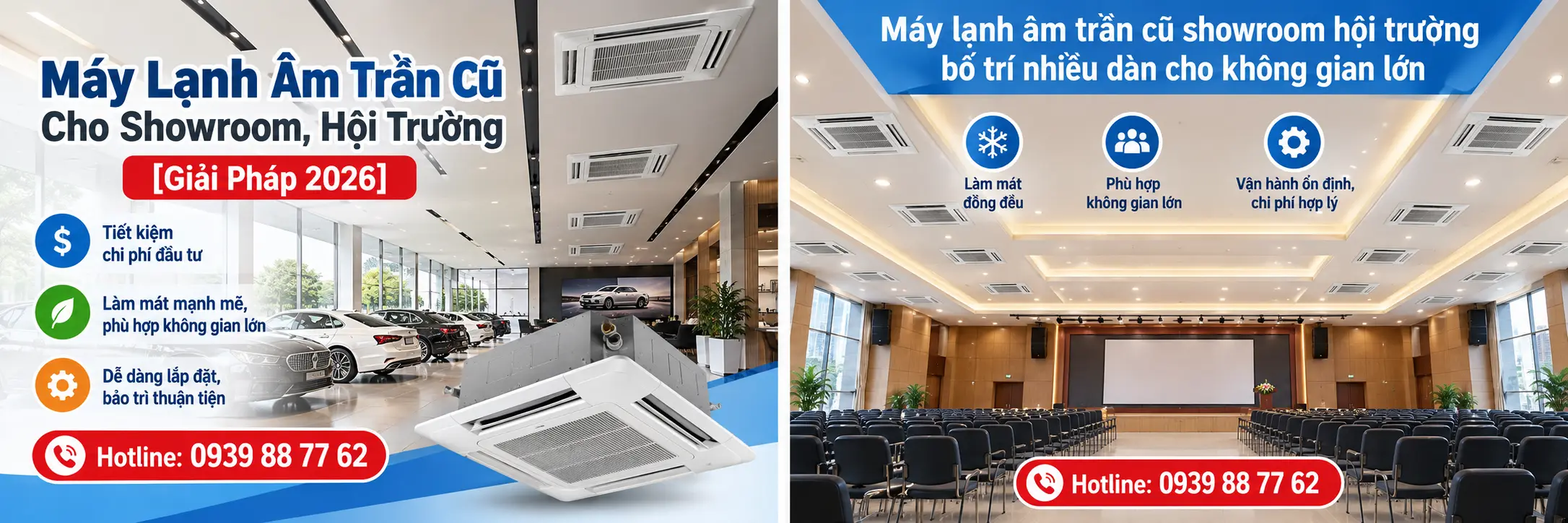 Máy lạnh âm trần cũ showroom hội trường bố trí nhiều dàn cho không gian lớn Máy lạnh âm trần cũ showroom hội trường bố trí nhiều dàn cho không gian lớn