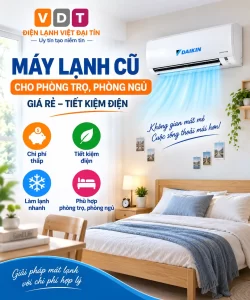 Máy lạnh cũ cho phòng trọ- giao lắp tận nơi, giá sỉ cho chủ trọ