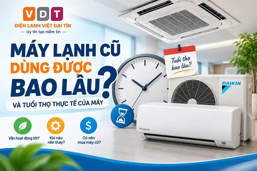 Máy lạnh cũ dùng được bao lâu và tuổi thọ thực tế của máy